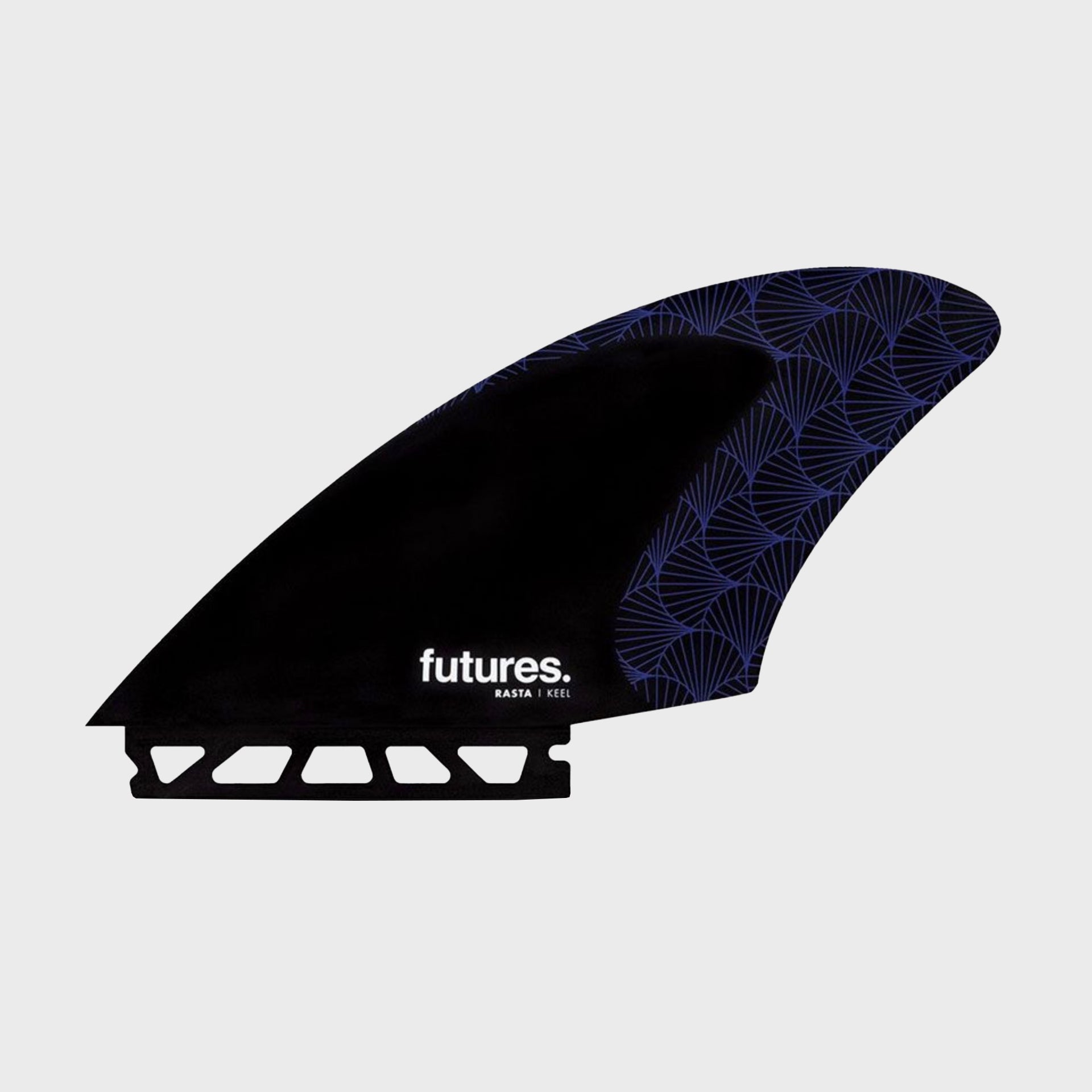 Futures Rasta Keel Twin Fins - Large - Honeycomb Purple - ManGo Surfing