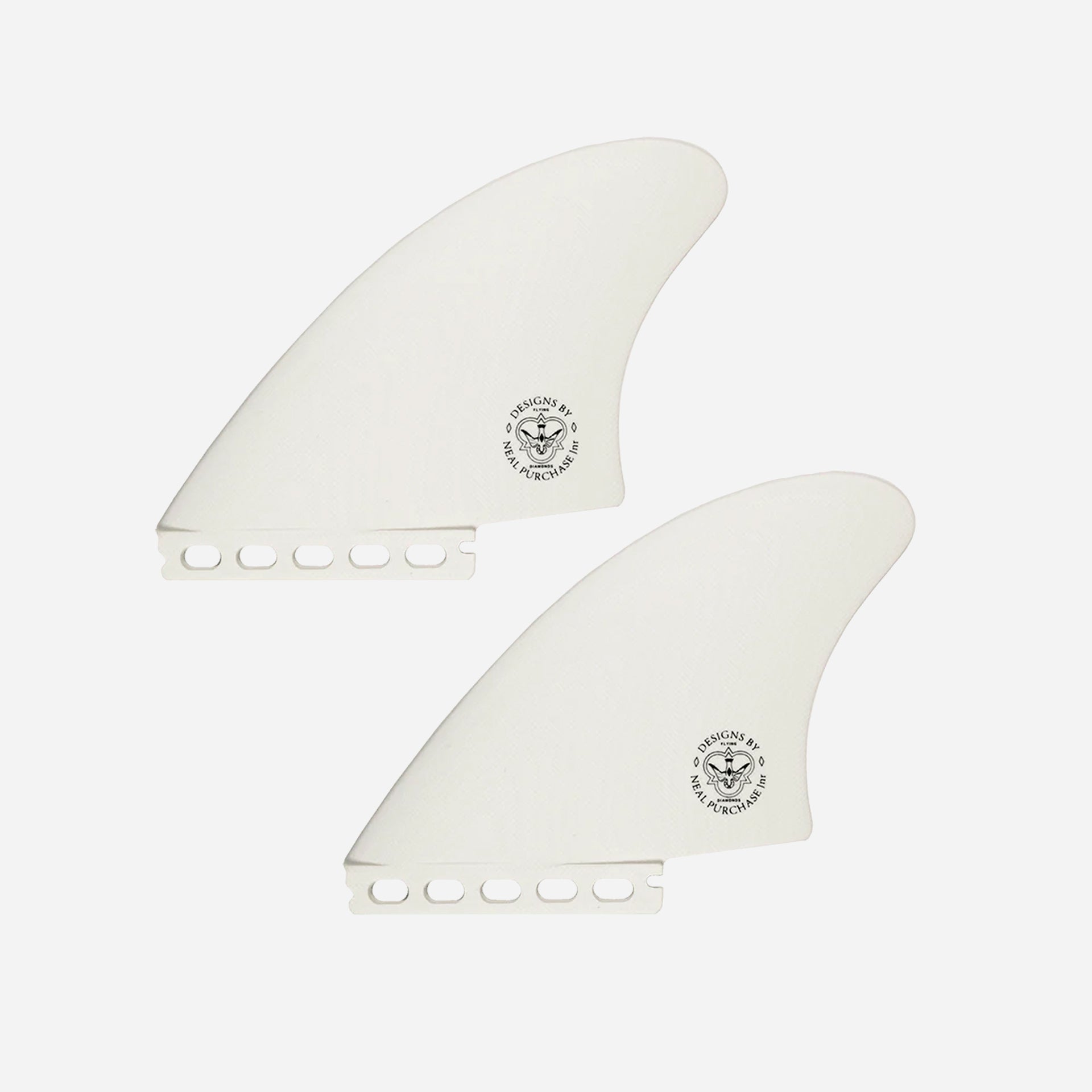 Flying Diamonds Neal Purchase Jr Keel Twin Fin Set (Futures) - White - ManGo Surfing