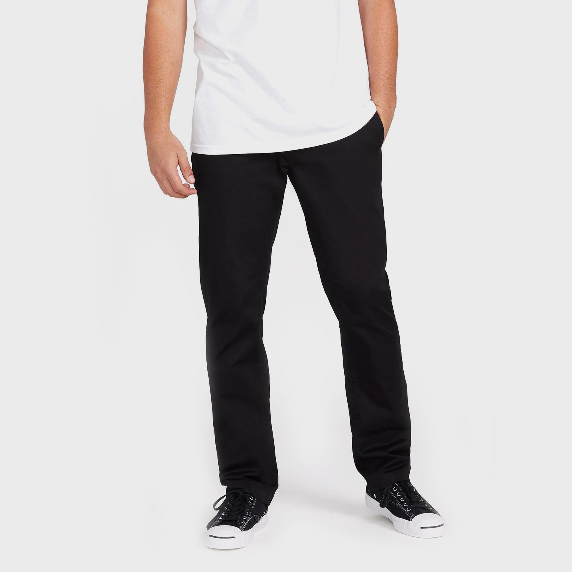 Frickin Modern Stretch Chino Trousers - Mens Trousers - Black - ManGo Surfing
