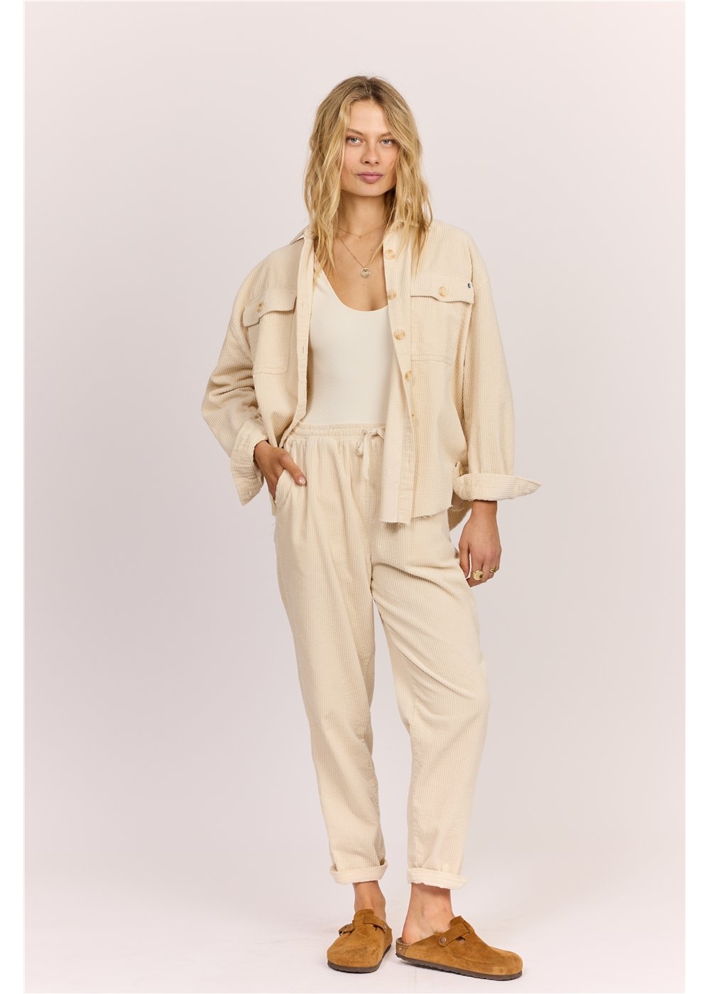 Sisstr Evolution After Hours Cord Shacket - Sea Salt