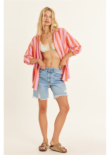 Sisstr Evolution Seyna Long Sleeve Woven Top - Peony