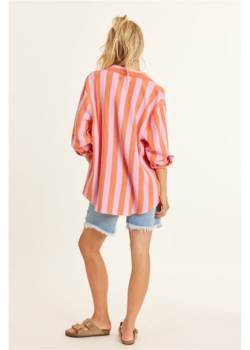 Sisstr Evolution Seyna Long Sleeve Woven Top - Peony