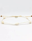 Pineapple Island Giada Rahayu Shell Beaded Surf Anklet - White