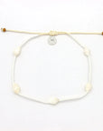 Pineapple Island Giada Rahayu Shell Beaded Surf Anklet - White