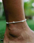 Pineapple Island Giada Rahayu Shell Beaded Surf Anklet - White