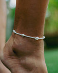 Pineapple Island Giada Rahayu Shell Beaded Surf Anklet - White