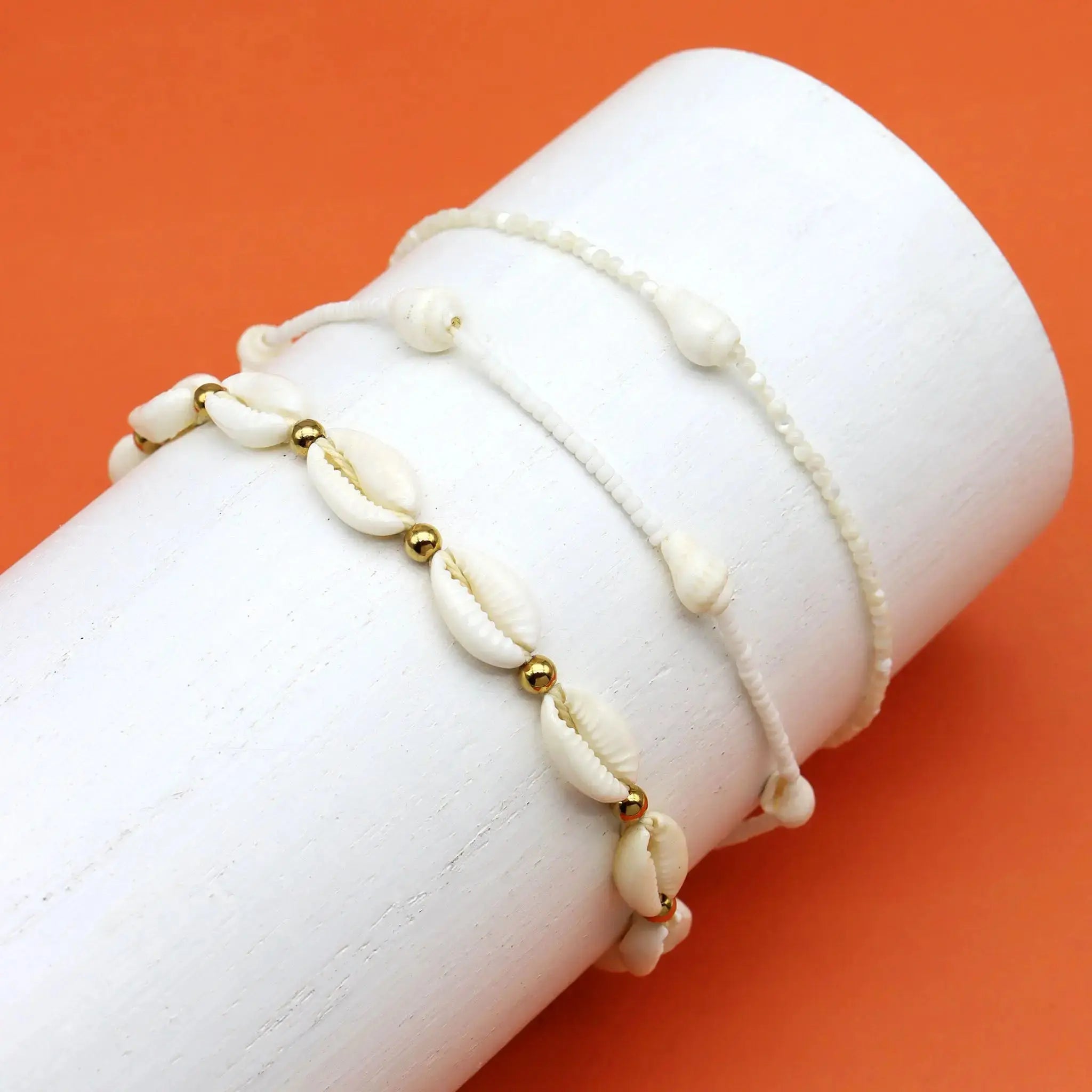 Pineapple Island Giada Rahayu Shell Beaded Bracelet - White