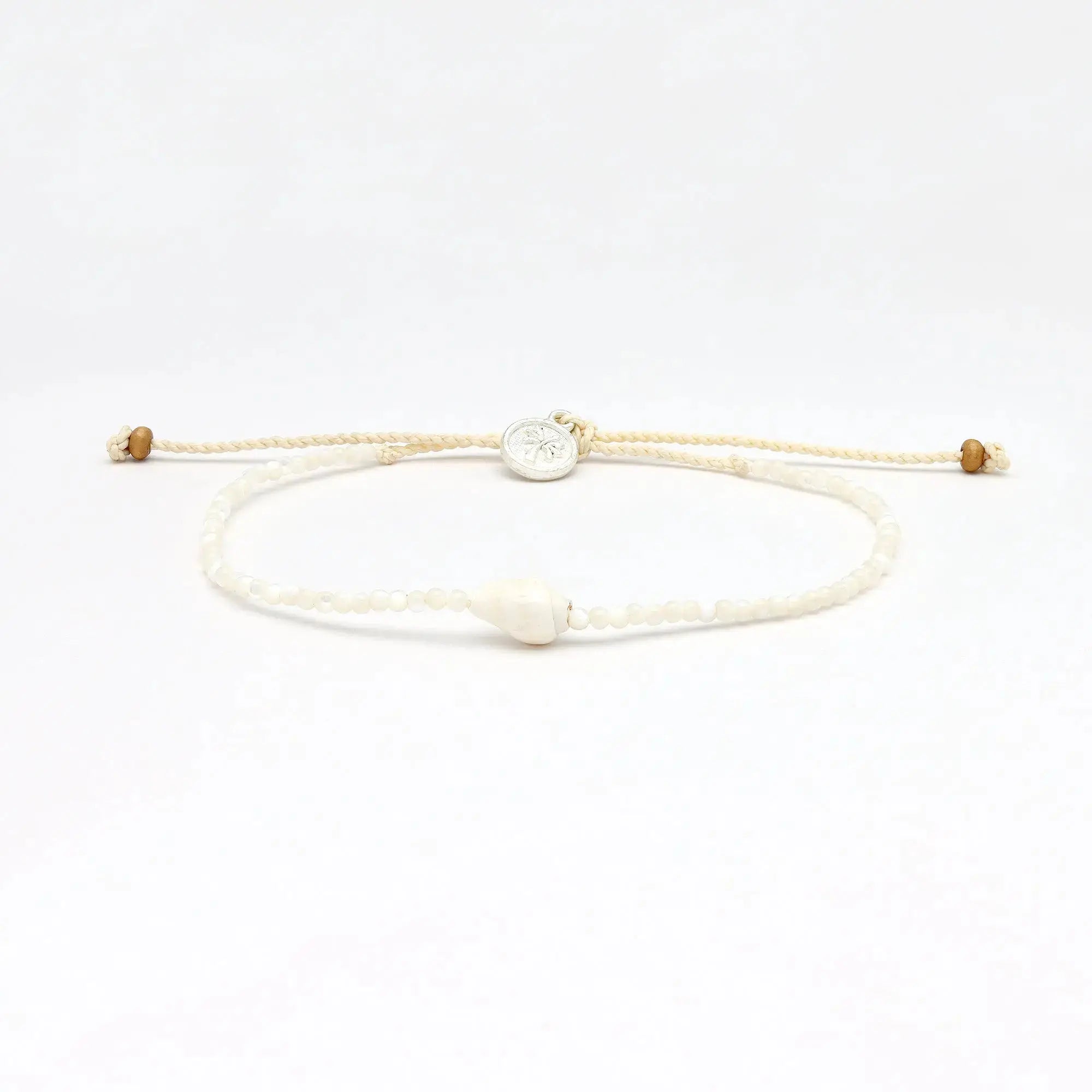 Pineapple Island Giada Melati Shell Beaded Bracelet - White