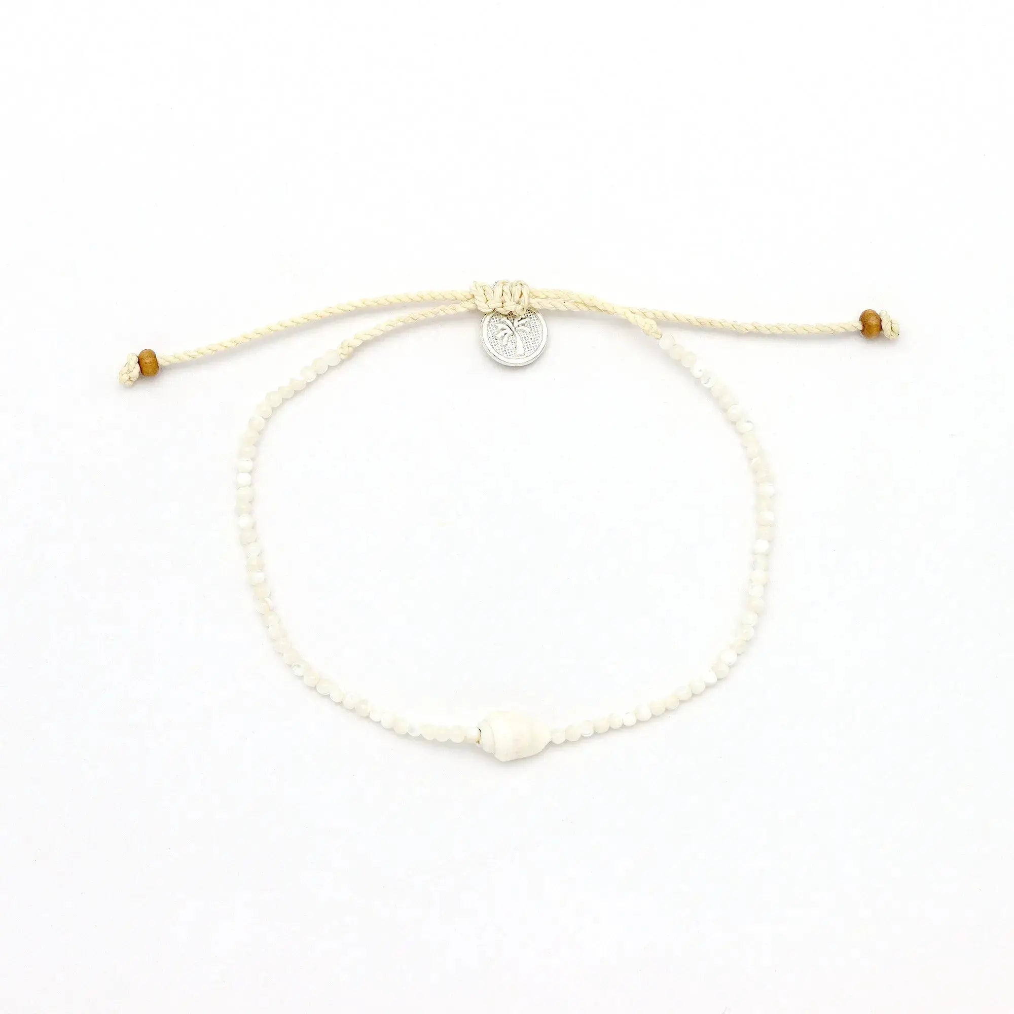 Pineapple Island Giada Melati Shell Beaded Bracelet - White