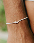 Pineapple Island Giada Melati Shell Beaded Bracelet - White