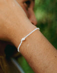 Pineapple Island Giada Melati Shell Beaded Bracelet - White