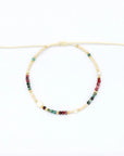 Pineapple Island Giada Lestari Beaded Bracelet - Cream/Purple