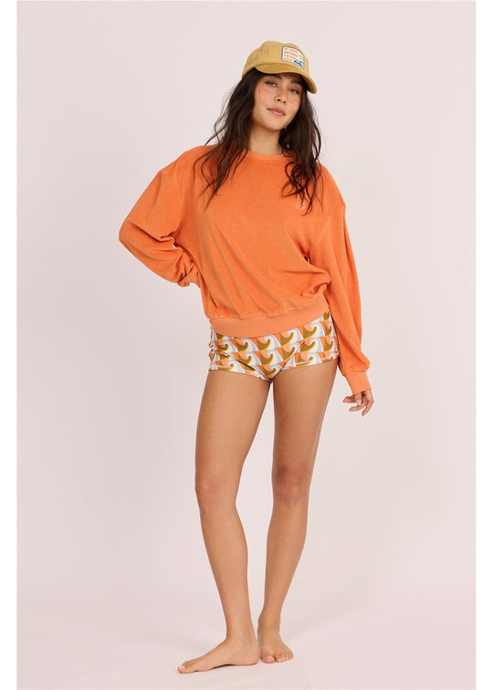 Sisstr Evolution West Shore Terry Fleece Sweatshirt - Light Amber