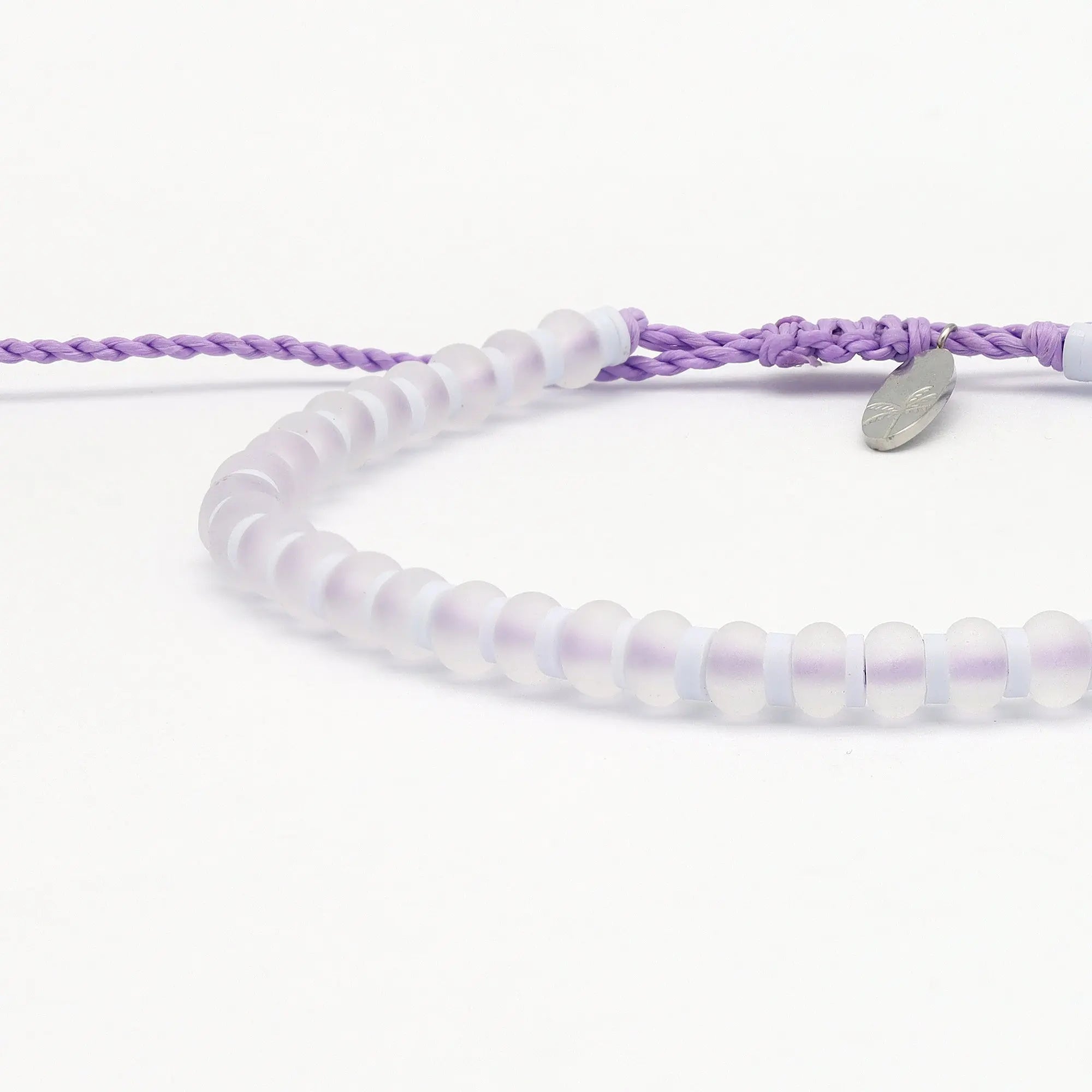 Pineapple Island Marley Glass Beaded Bracelet - Purple