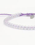 Pineapple Island Marley Glass Beaded Bracelet - Purple