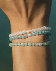 Pineapple Island Oluolu Glitter Cord Beaded Bracelet - Ice