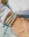 Pineapple Island Oluolu Glitter Cord Beaded Bracelet - Ice