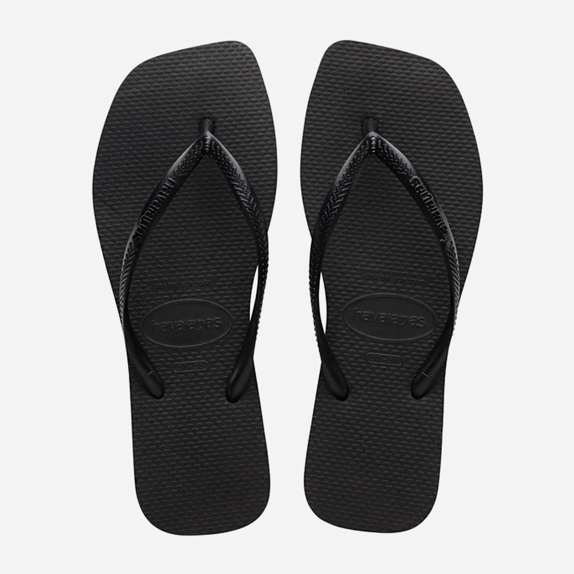 Havaianas Slim Square Flip Flops - Black - ManGo Surfing