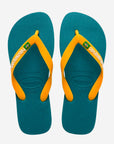 Havaianas Brasil Logo Flip Flops - Vibe Green - ManGo Surfing
