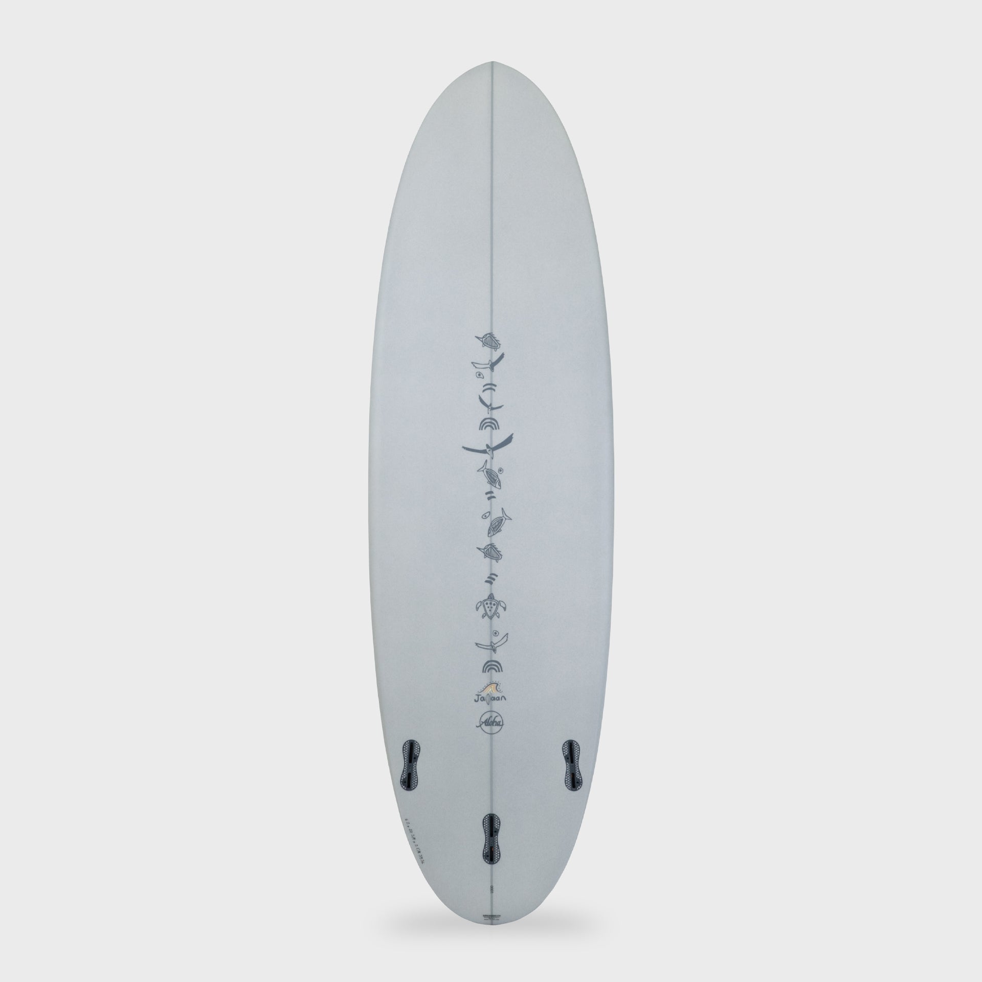 Jalaan Peanut PU Shortboard - 6&#39;0 and 6&#39;6 - Ash Grey - FCS II - ManGo Surfing