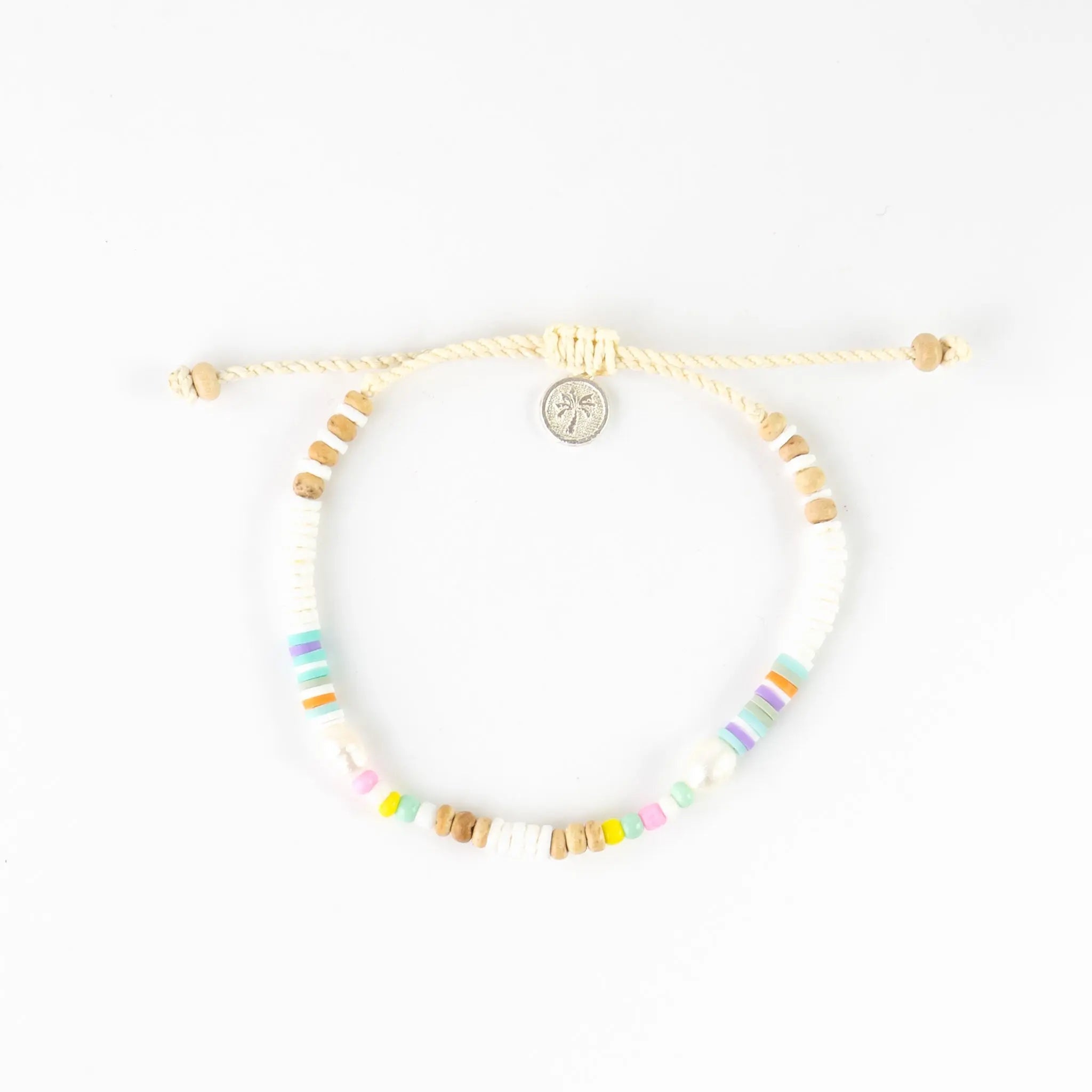 Pineapple Island Kailua Beach Bracelet Set - Pink/White/Blue/Green