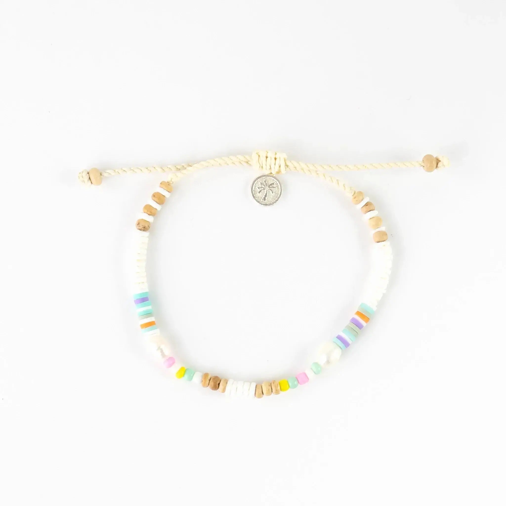 Pineapple Island Mentawai Islands Surfer Pearl Beaded Bracelet - White/Multi