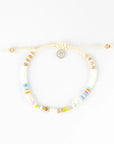 Pineapple Island Mentawai Islands Surfer Pearl Beaded Bracelet - White/Multi