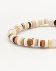 Pineapple Island Whitecaps Elasticated Shell Bracelet - White/Natural