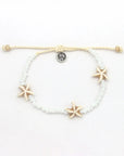 Pineapple Island Tidepool Starfish Beaded Anklet - White