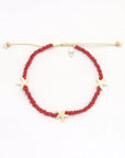 Pineapple Island Tidepool Starfish Beaded Anklet - Pink