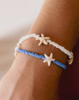 Pineapple Island Tidepool Starfish Beaded Bracelet - White