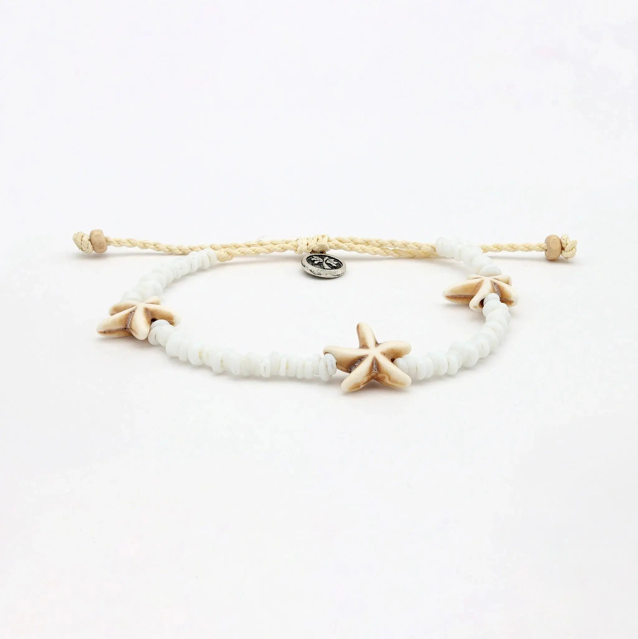 Pineapple Island Tidepool Starfish Beaded Bracelet - White