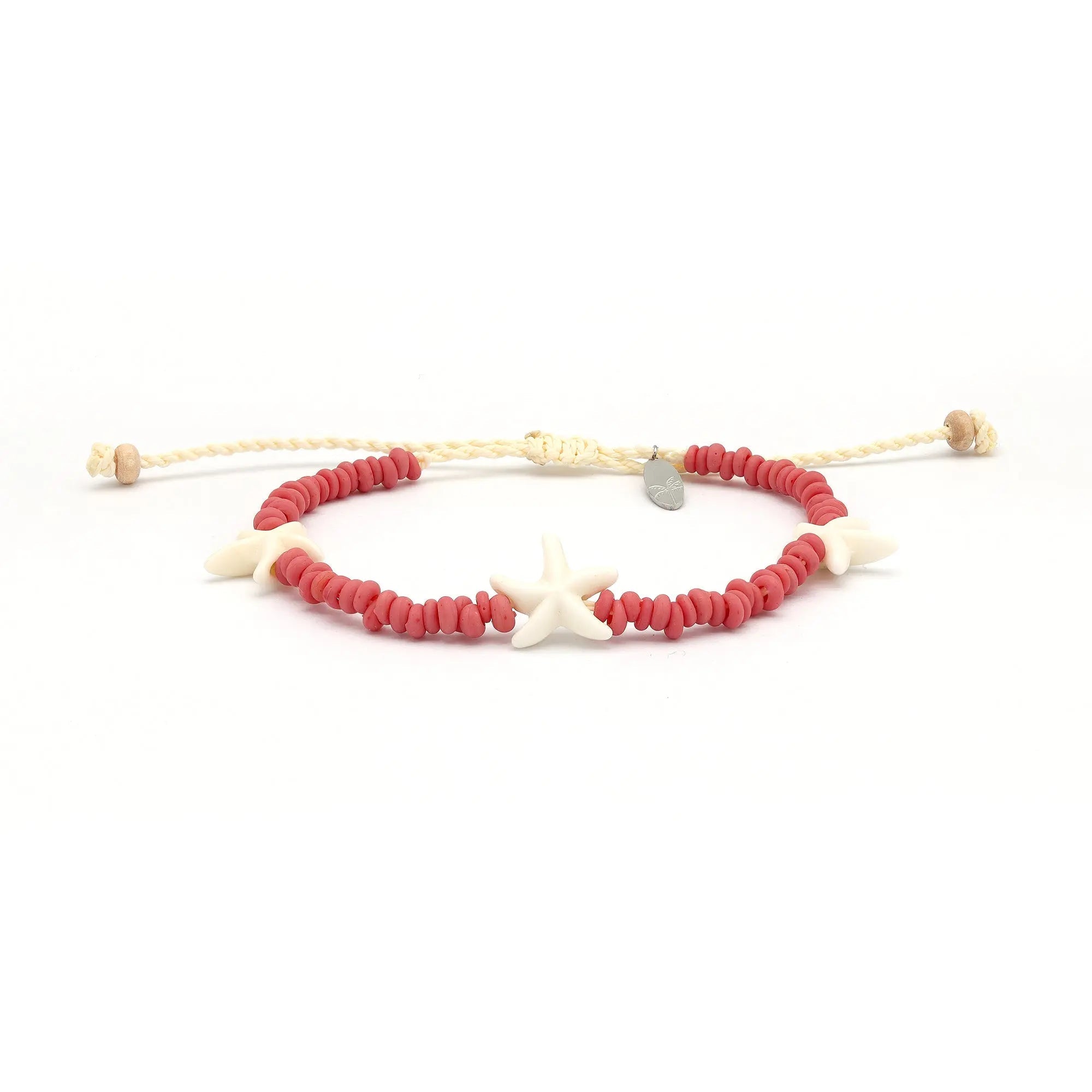 Pineapple Island Tidepool Starfish Beaded Bracelet - Pink