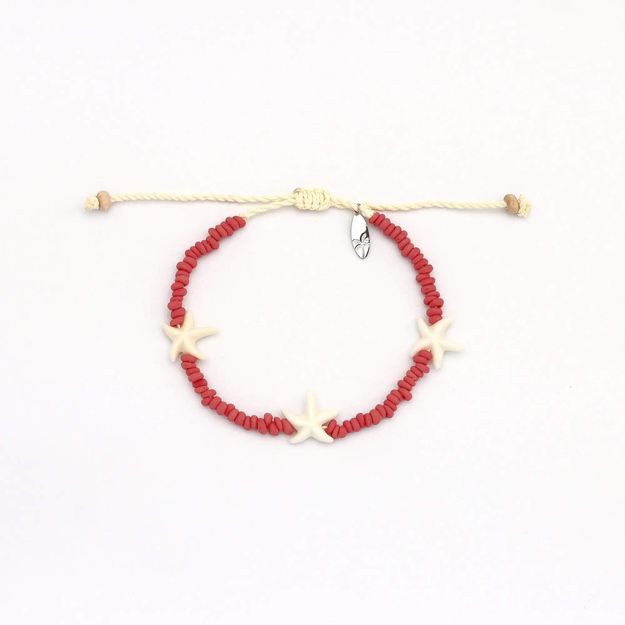 Pineapple Island Tidepool Starfish Beaded Bracelet - Pink