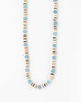 Pineapple Island Manta Point Stone & Shell Necklace - Brown/White/Blue