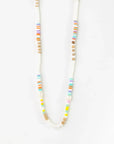 Pineapple Island Mentawai Islands Surfer Pearl Beaded Necklace - White/Multi