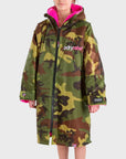 Dryrobe Advance Kids Long Sleeve Dryrobe (10-13 Yrs) - Camo/Pink - ManGo Surfing