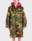 Dryrobe Advance Kids Long Sleeve Dryrobe (10-13 Yrs) - Camo/Pink - ManGo Surfing