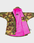 Dryrobe Advance Kids Long Sleeve Dryrobe (10-13 Yrs) - Camo/Pink - ManGo Surfing