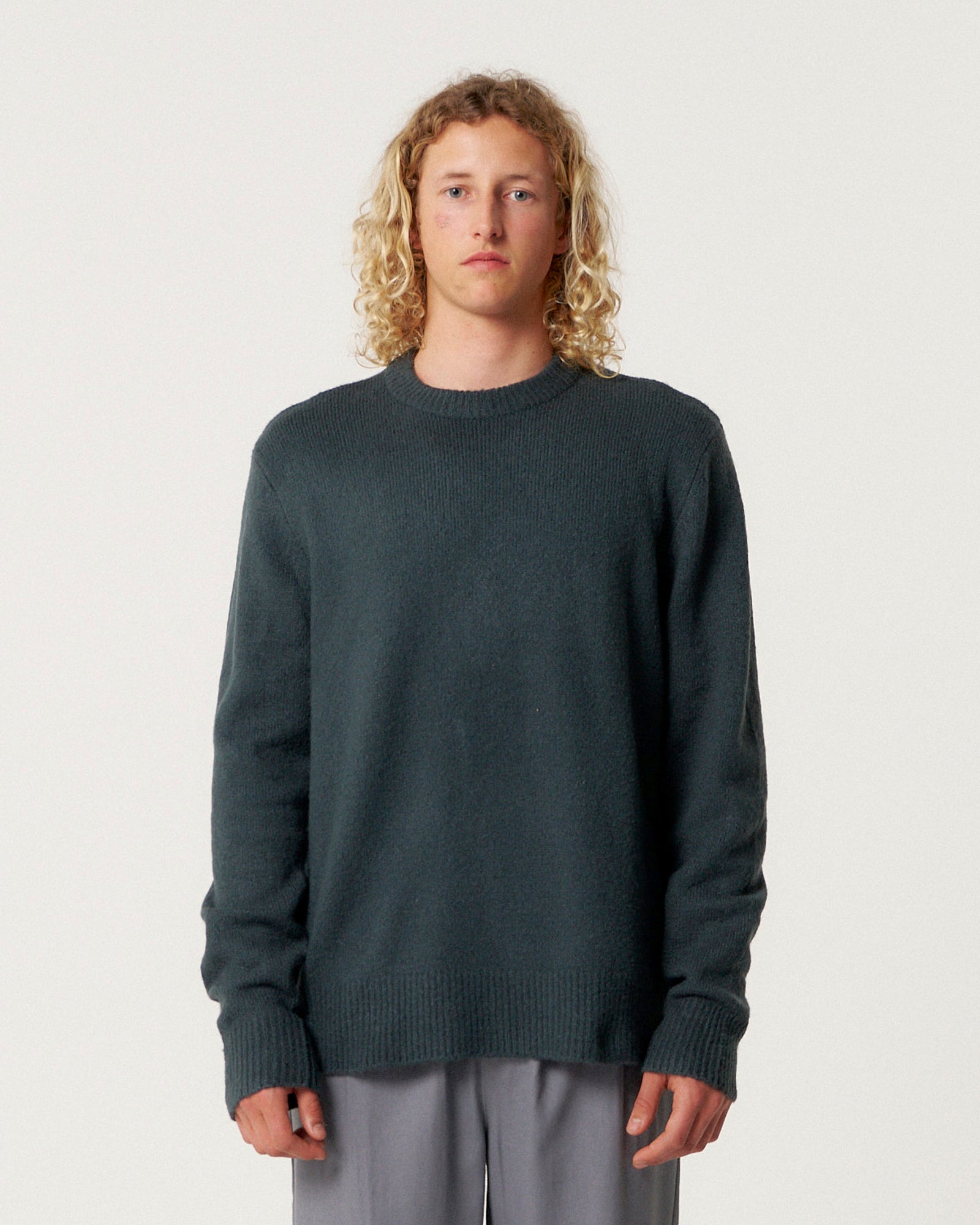 The Critical Slide Society Mens Mellow Crew Knit Sweatshirt - Blue