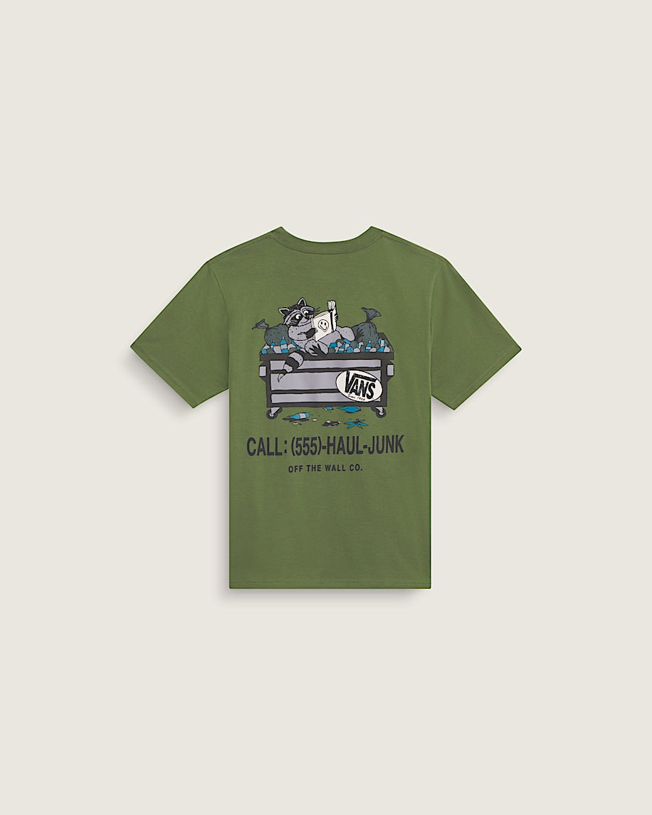 Vans Kids Dumpster Raccoon T-Shirt (2-7 Years) - Green Balsam