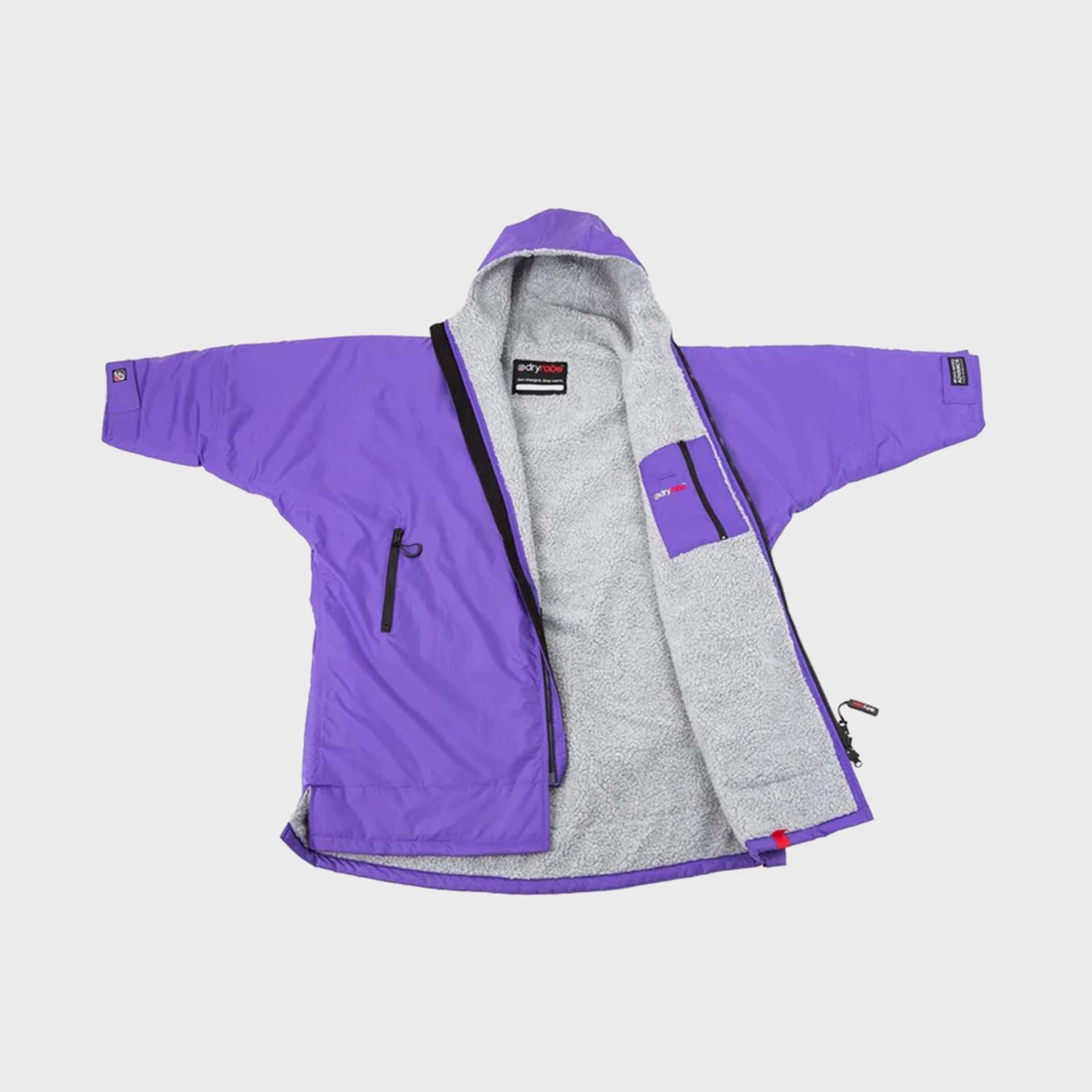 Kids Dryrobe Advance Long Sleeve Dryrobe (1013 Yrs) Purple/Grey