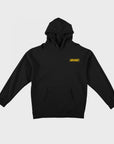 Krooked Mens Moonsmile Raw Hoodie - Black/Yellow