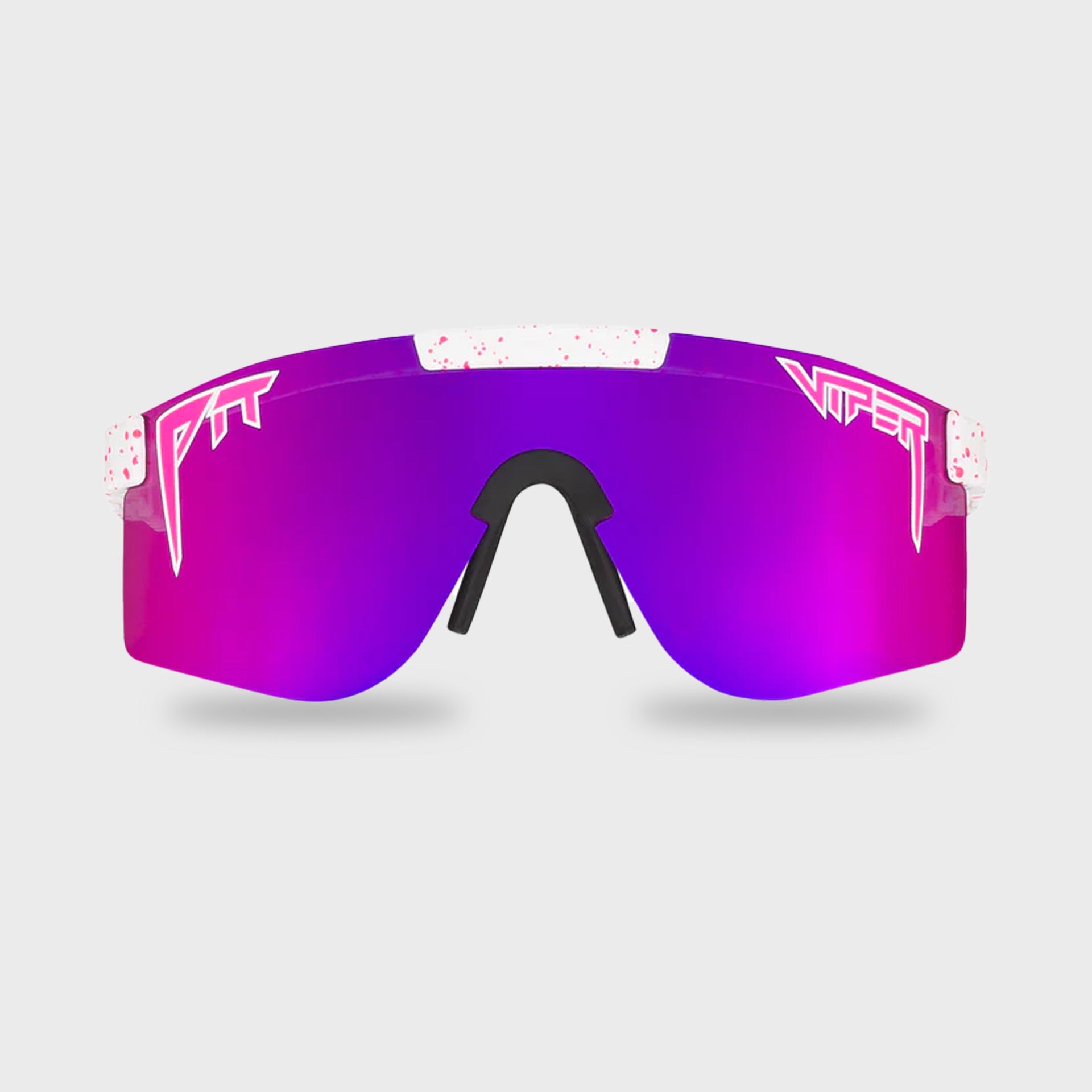 The LA Brights Polarized Double Wide Sunglasses - Polarized Pink Revo Mirror - ManGo Surfing