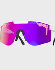 The LA Brights Polarized Double Wide Sunglasses - Polarized Pink Revo Mirror - ManGo Surfing