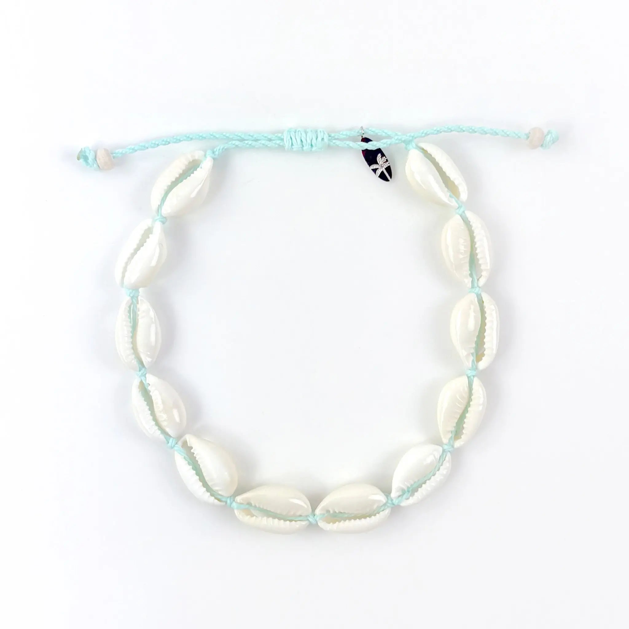 Pineapple Island Livadi Cowrie Shell Surf Anklet - Blue
