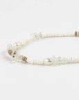Pineapple Island Love is Here Natural Stone, Pearl & Shell Bracelet - White/Beige