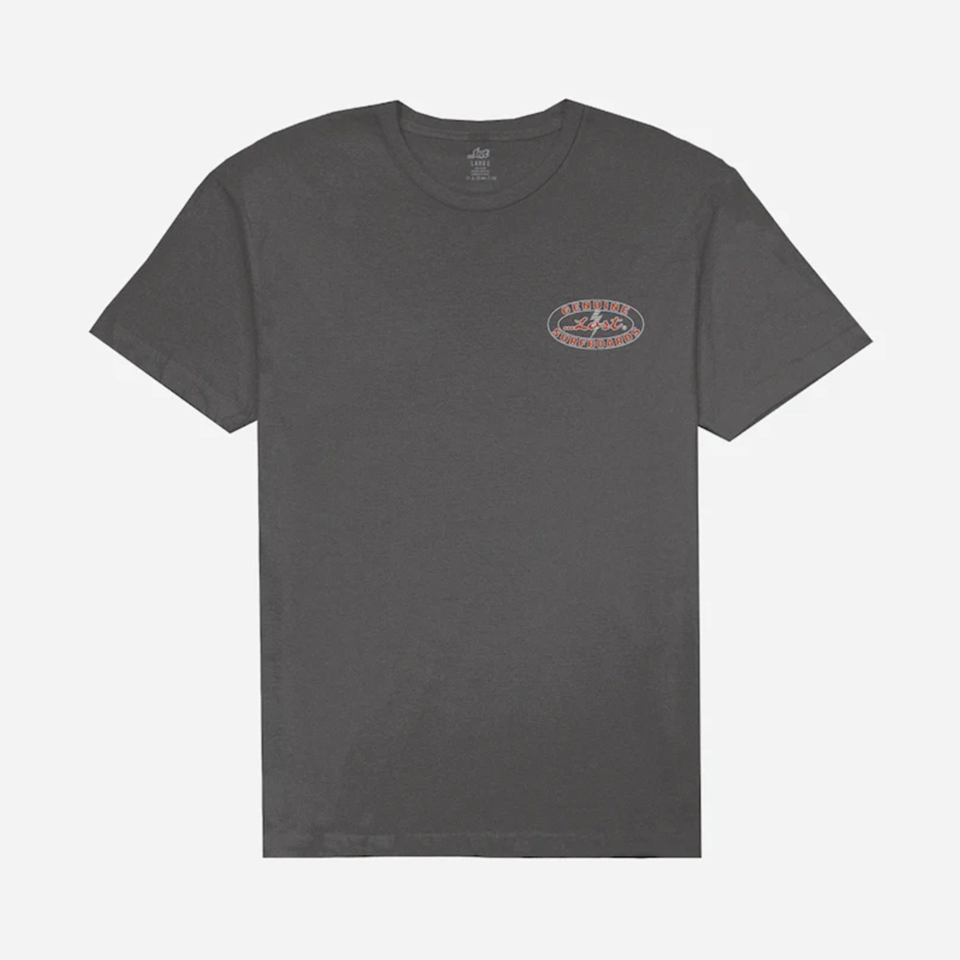Lost Mens Genuine Vintage Dye T-Shirt - Vintage Black - ManGo Surfing