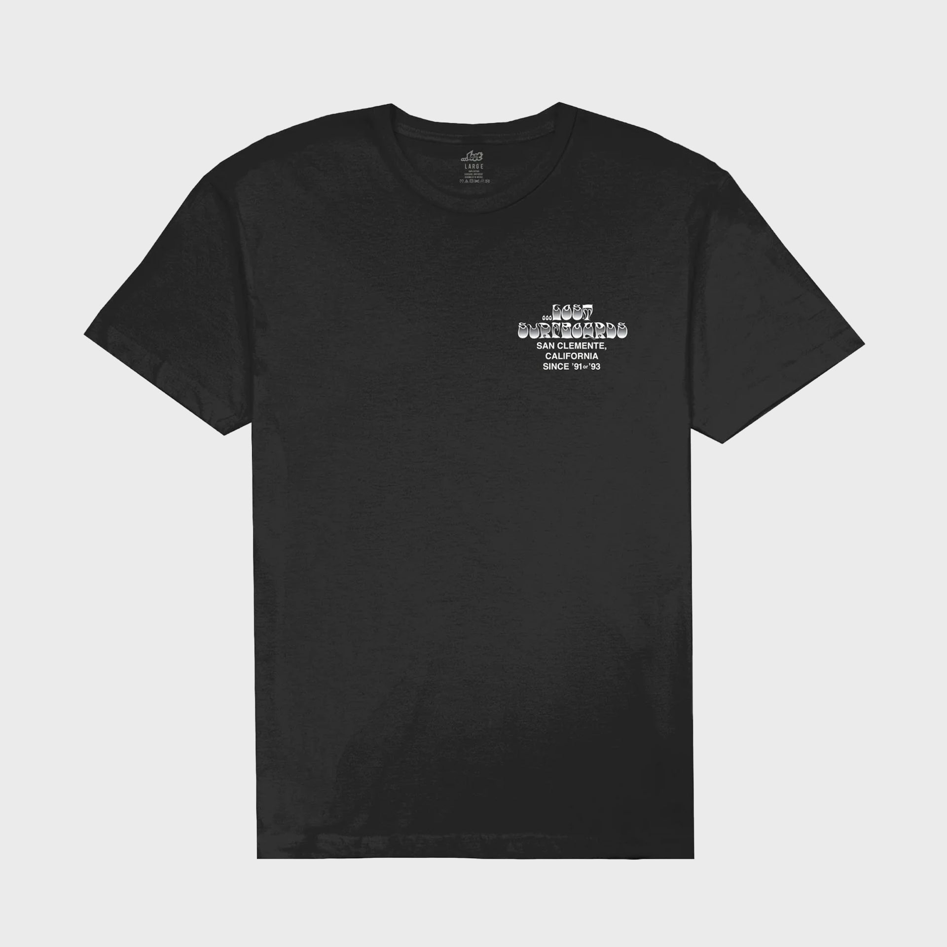 Lost Posted Mens T-Shirt - Black - ManGo Surfing