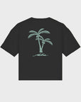 Aloha Womens Palm Tree T-Shirt - Black